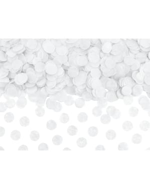 Meja Kertas Lingkaran Confetti, Putih