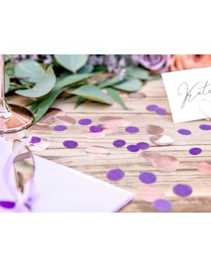 Lingkaran Meja Kertas Confetti, Ungu