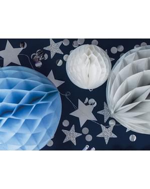 Tischkonfetti rund aus Papier silber - New Year & Carnival