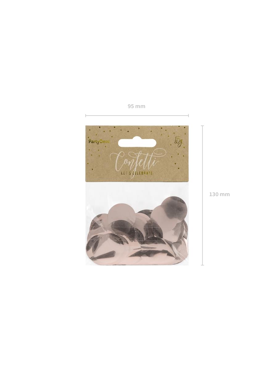 Coriandoli tondi oro e rosa per tavolo - Capodanno e Carnevale