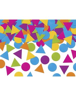 Confetti Meja Kertas Geometris Multicolor - Pesta Monster