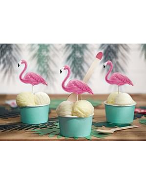 6 Paper Ice Cream Cups, Turquoise - Aloha Collection