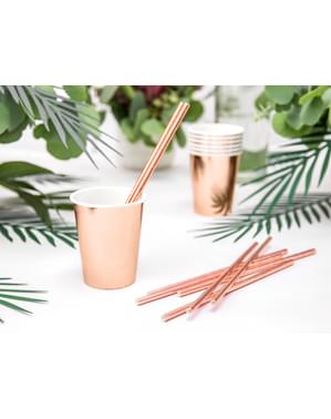 6 gobelets rose gold en carton