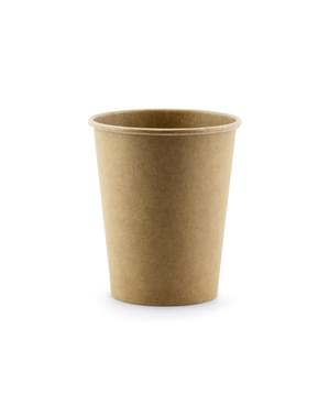6 papira Kraft Šalice