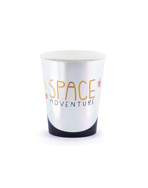 6 "Uzay Macerası" Set Kağıt Bardakları - Space Party