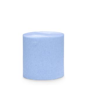 4'lü Pastel Mavi Krep Kağıt Flama Seti, 10m