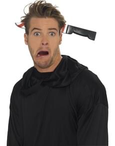 Faca incrustada no cérebro