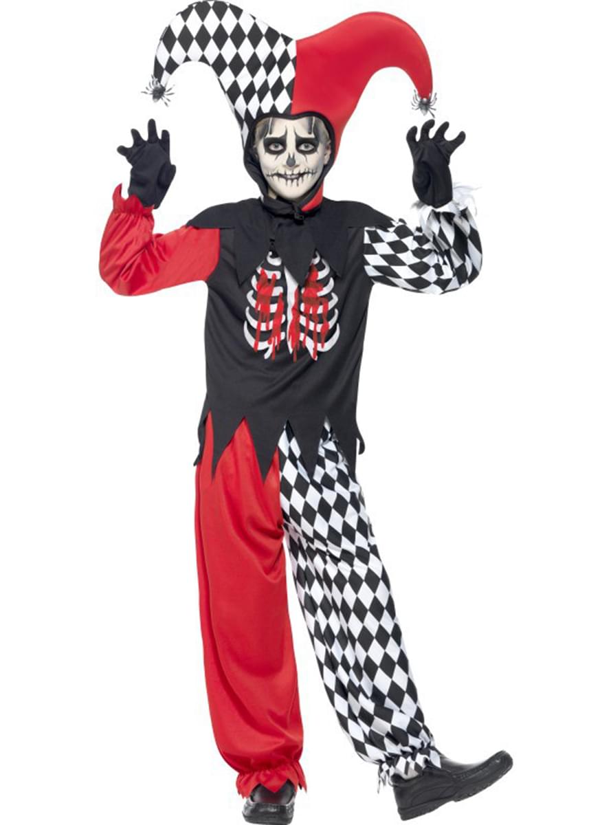 Harlequin Harley Quinn Super Villian Jester Joker Clown Lady Fancy Dress Costume