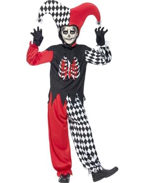 Fato de arlequim a sangrar para menino