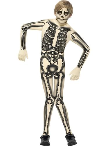 Costume da scheletro seconda pelle per bambino