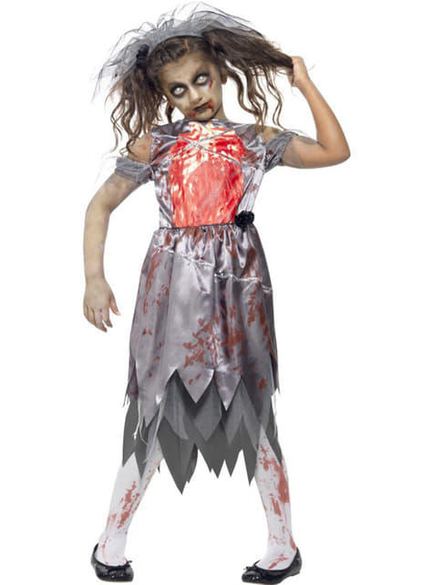 Zombie Brud Kostume til Piger