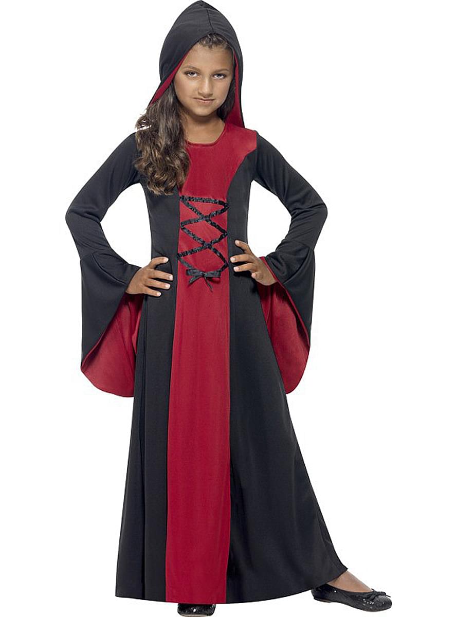 Vampyrdame kostyme for jente