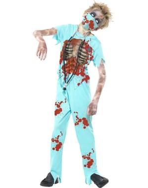 Kostum dokter zombie untuk anak kecil