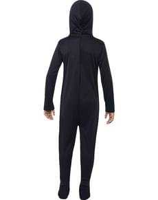 Black skeleton costume for a child