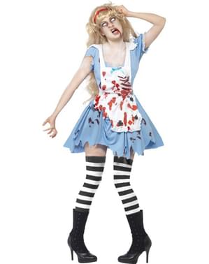Bir kadın için Zombie Alice kostümü