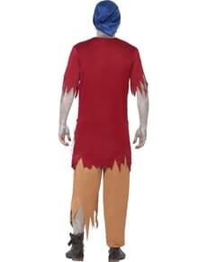 Zombie dwarf costume for a man
