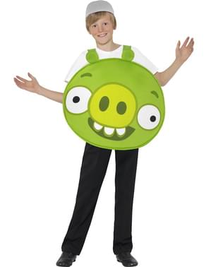 Bir çocuk için Green Pig Angry Birds kostümü
