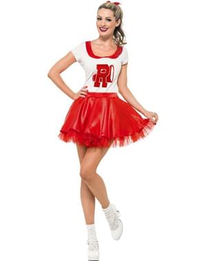 Sandy cheerleader kostyme for dame