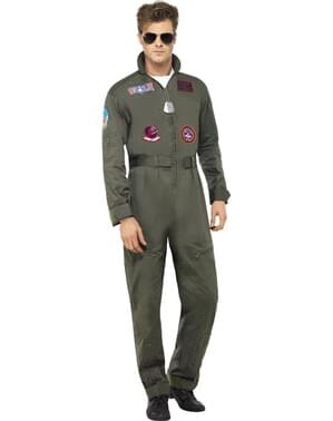 Top Gun Flygpilot Deluxe Maskeraddräkt Vuxen