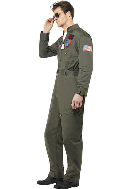 Costume da aviatore Top Gun deluxe da uomo