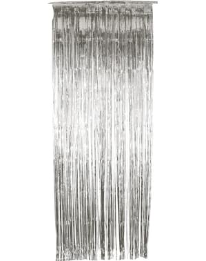 Silver shiny curtain