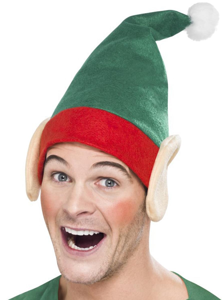 Gorro de elfo navideño para adulto