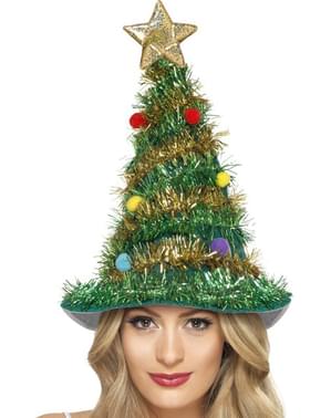 Christmas tree hat for an adult