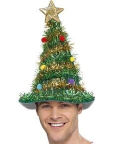 Boné árvore de Natal para adulto