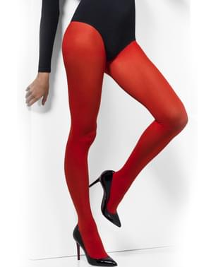 Collants rouges opaques