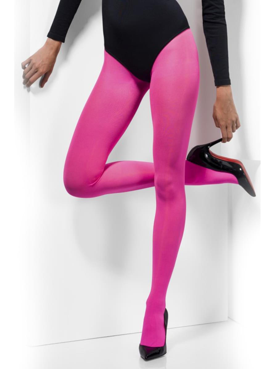 Opaque pink tights