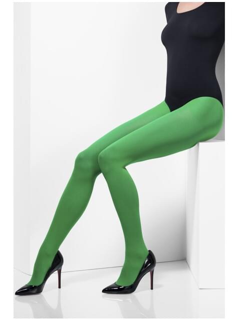 Nylon Tights - Green | Legwear