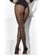 Black mesh tights with bows