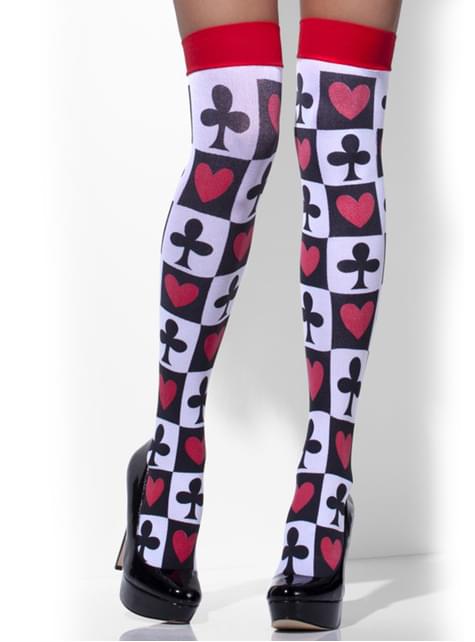 Bas Arlequin motifs coeur et trèfles