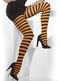 Strumpfhose schwarz und orange geringelt