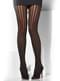 Collants pretos transparentes com riscas anos 20