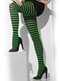 Collants rayés vert foncé et noir
