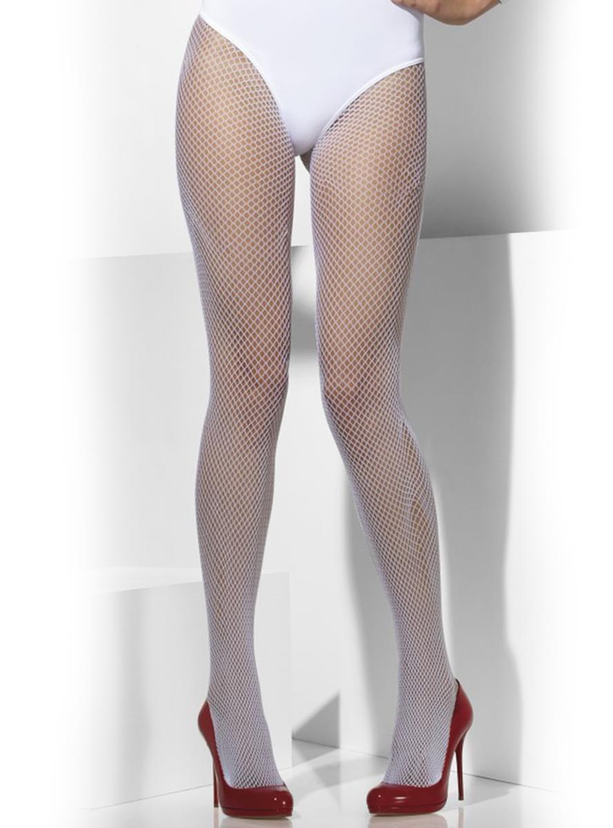 Collants résille blanc pour déguisement