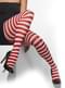 Collant a righe rosse e bianche