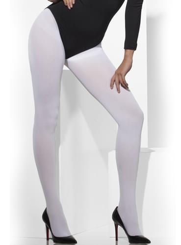 White opaque tights