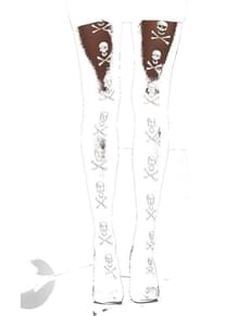 Meias-calças com caveiras