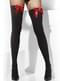 Black hold up tights with red bows