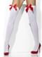 White sexy hold up tights with red bows