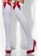 White sexy hold up tights with red bows