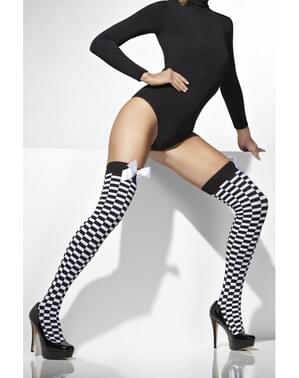 Ciorapi șah cu fundițe