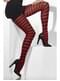 Red and black striped tights