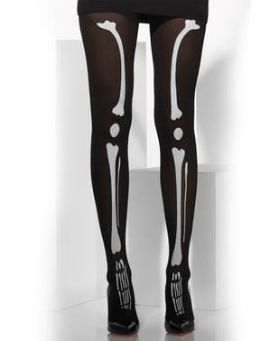 Collants squelette noir