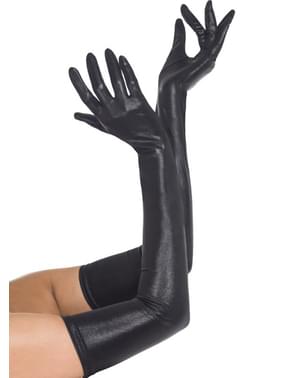 Gants noir effet cuir