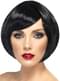 Black bob wig with fringe