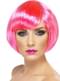Parrucca rosa fluo caschetto con frangetta