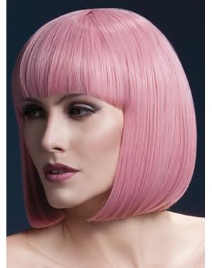 Пастелно розова перука